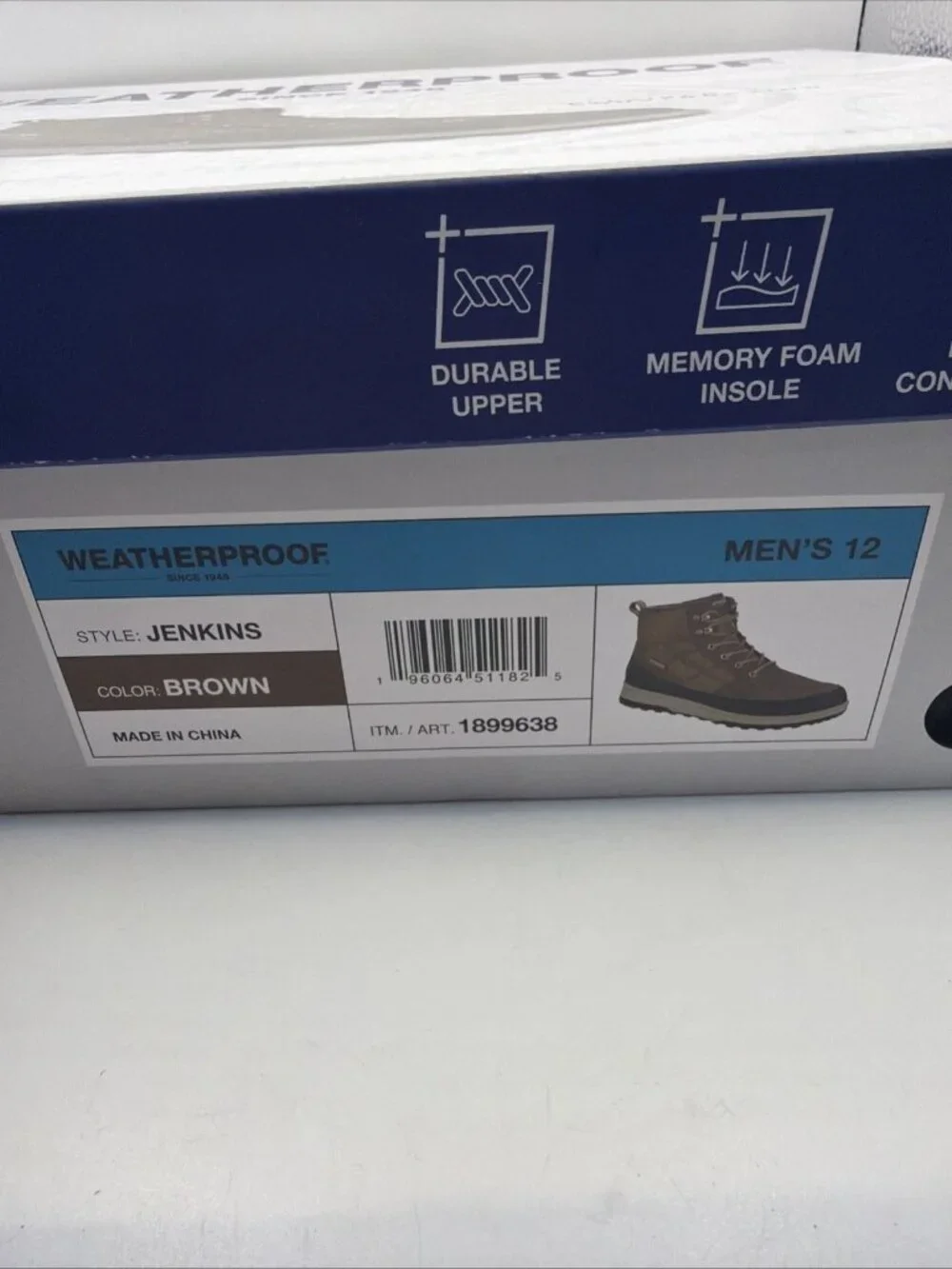 *NEW* Weatherproof Jenkins Boot Mens Brown Memory Foam Duck Boot (sz 12)